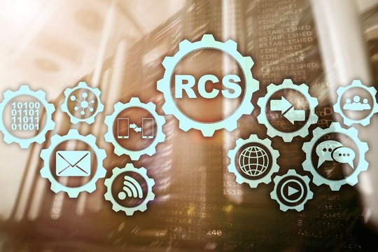 RCS. Rich Communication Services. &Ntilde;ommunication Protocol. Technology concept.