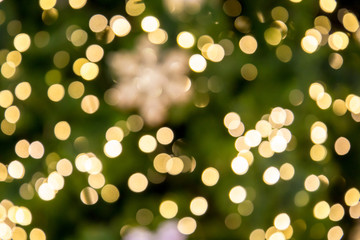 Fototapeta na wymiar Blurred bokeh light background, Christmas and New Year holidays background. Colorful beautiful blurred bokeh background with copy space. Holiday texture. Glitter multicolored light spots.
