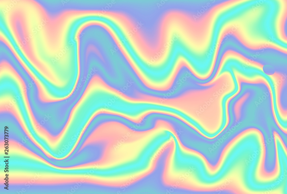 Poster abstract glitched neon background with waves