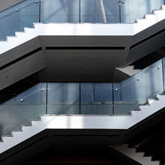 Cascading Stairs in White