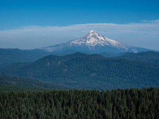 Fototapeta premium View of Mount Hood from Sherrard Point on Larch Mountain - Columbia River Gorge, Oregon