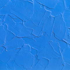 Blue plaster, acrylic surface painting, bright colorful background