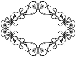 Delicate floral frame