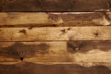 Dark old wooden background, lacquered wooden surface 