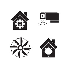 smart home technology and device icons set