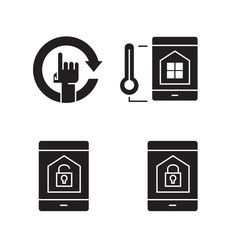 smart home technology and device icons set