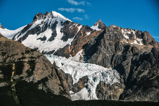 Glaciar Piedras Blancas in Los Glaciares National Park in the Fitz Roy Region of Patagonia in Southern Argentina