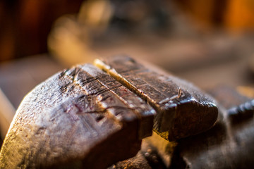 Old industrial tools isolated