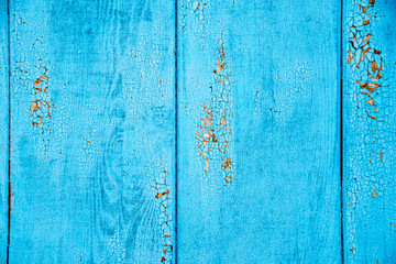 Aged blue painted grunge wood texture