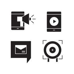 marketing and advertising concept icons