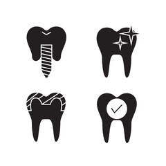 tooth icons set
