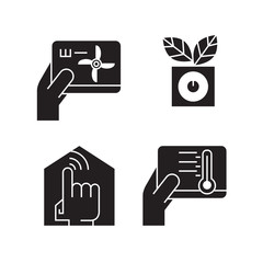 smart home technology and device icons set