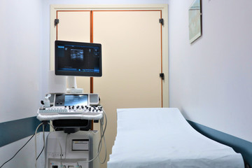 hospital ward with ultrasound