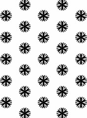 Black and white ornate geometric pattern and abstract background