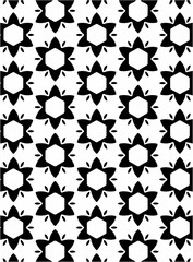 Black and white ornate geometric pattern and abstract background
