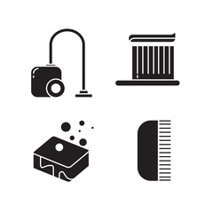 cleaning and bathroom icons set