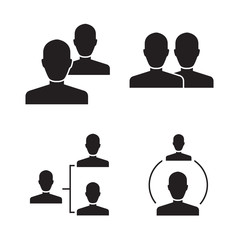 person, people connection concept icons