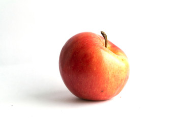 red apples on white background