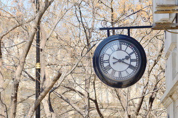 Fototapeta premium Watches on the streets, parks and city walls of Baku