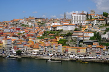Fototapeta na wymiar Waterfront Buildings by Douro River, Porto, Portugal