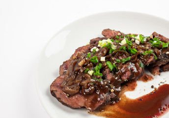 steak with vegetables