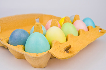 easter eggs in basket