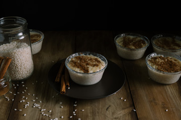 Dessert rice pudding