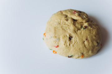 Making Sweet Raisin Dough