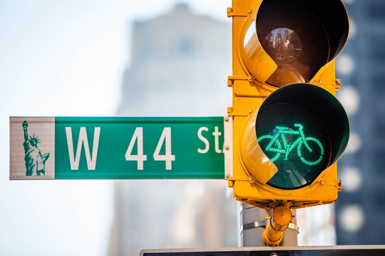 Bicycle Traffic Signal, Road Bike, Free Bike Zone Or Area