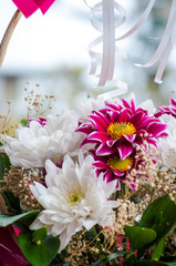 Beautiful gerbera flower basket