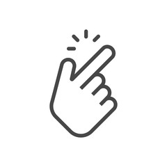 Obraz premium Shap finger icon. Shap finger pointer isolated on white background. Vector