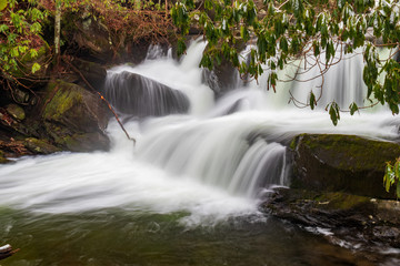 Cascading waterfall in Great Smoky Mountains National Park