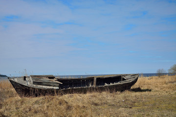 Old Abandoned fishing boat
