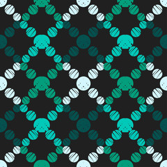 Polka dot seamless pattern. Mosaic of ethnic figures. Geometric background. Can be used for wallpaper, textile, invitation card, wrapping, web page background.