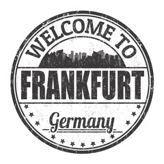 Welcome to Frankfurt sign or stamp