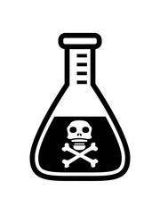 vorsicht giftig gefährlich forscher achtung flüssigkeit reagenzglas labor glas flasche messen wissenschaft forschen chemie alchemie testen behälter glas wissen lehre lernen