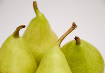 Various pears isolated