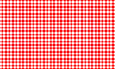 Red Gingham seamless pattern. Texture from rhombus/squares for - plaid, tablecloths, clothes, shirts, dresses, paper, bedding, blankets, quilts and other textile products.  - obrazy, fototapety, plakaty