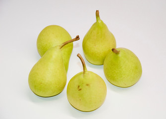 Various pears isolated