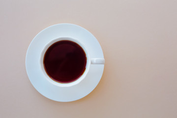 Cup of tea on light background