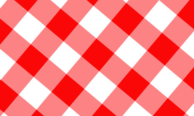 Red Gingham seamless pattern. Texture from rhombus/squares for - plaid, tablecloths, clothes, shirts, dresses, paper, bedding, blankets, quilts and other textile products. 