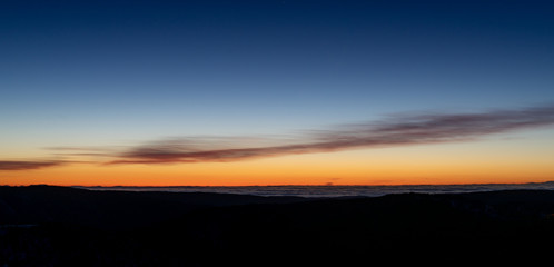 Obraz premium stunning lights at sunset, hotham alpine resort