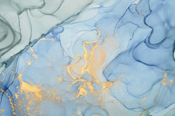 Fluid Art . Abstract colorful background, wallpaper. Mixing acrylic paints. Modern art. Marble texture. Alcohol ink colors  translucent
