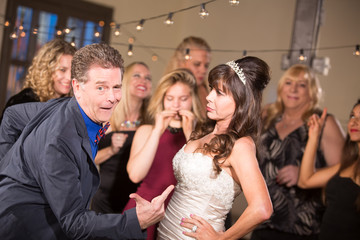 Obraz premium Man Doing Funny Wedding Dance