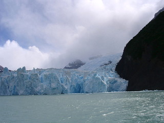 Fototapeta na wymiar Views of snow peaks and glaciers of Andes mountains, Patagonia, Argentina