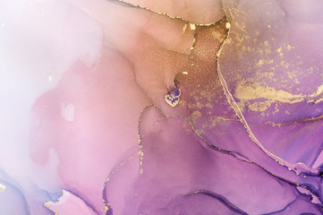 Fluid Art . Abstract colorful background, wallpaper. Mixing acrylic paints. Modern art. Marble texture. Alcohol ink colors  translucent