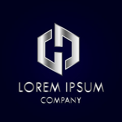 Obraz premium Logo design H letter