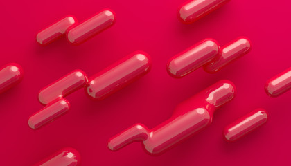 Abstract 3d render, background with shapes, modern graphic design