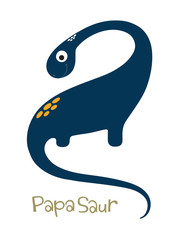 Vector doodle of cute dinosaur