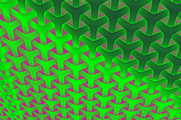 Interwoven rainbow background pattern in green, leaf green and pink